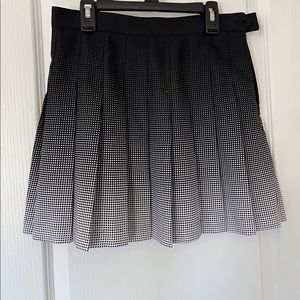 American Apparel pleated mini skirt in an ombré polka dot.